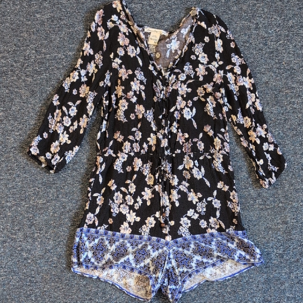 American Rag Black And Blue Romper